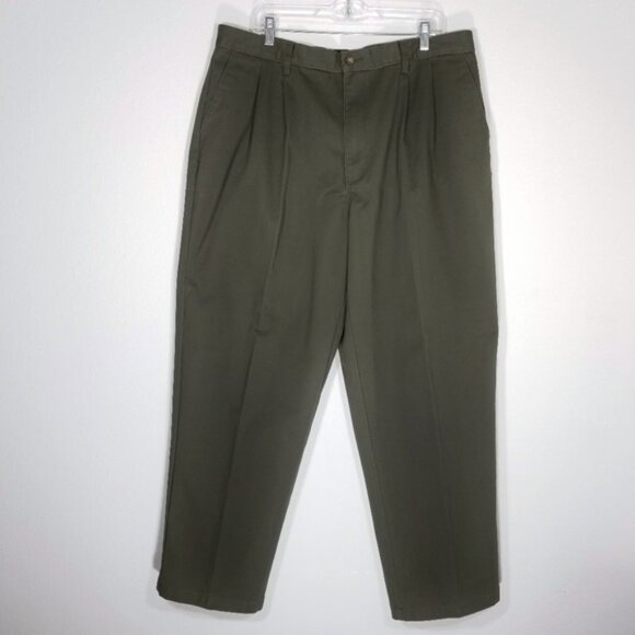 NWOT BASIC EDITIONS Men's Khaki Pants 40x32 - Picture 1 of 4